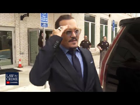 Johnny Depp Shakes Hands with Everyone While Leaving Court