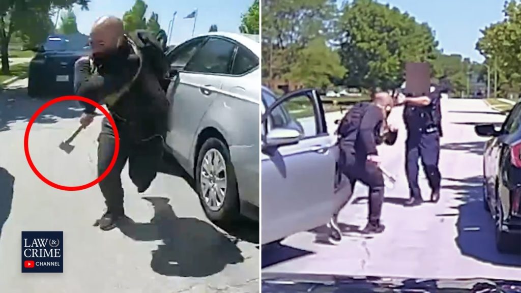 Police Video Shows Man Attack Officer with Hatchet, Officer Shoots Suspect